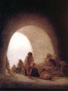 Francisco Goya Prison interior oil painting on canvas
